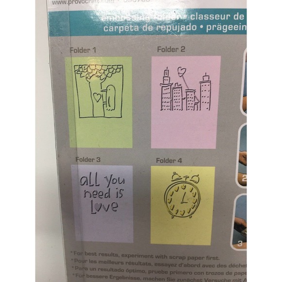 NEW Cuttlebug Embossing Folders ALL LOVE 4pc Clock, High-rises, Bird Provo Craft - Picture 11 of 12